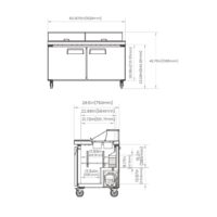 HKN-SPT48R2С Sandwich Prep Table