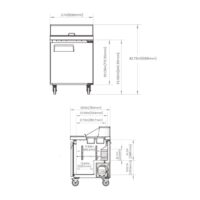 Hurakan HKN-SPT27R1C Sandwich Prep Table