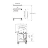Hurakan HKN-SPMT27R1C Megatop Sandwich Prep Table