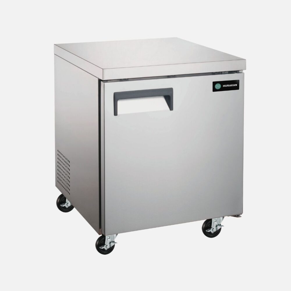Hurakan HKN-UC27R1E stainless-steel undercounter refrigerator with ventilated cooling system