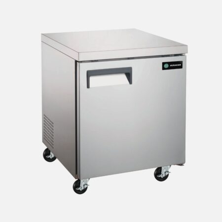 Hurakan HKN-UC27R1E stainless-steel undercounter refrigerator with ventilated cooling system