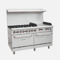 Hurakan HKN-XRFG60O6G24A – Gas Range with Oven and Griddle (6 Burners)