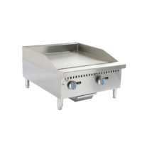 HKN-PSXGL24W Hurakan 24" Countertop Gas Griddle with 2 Burners