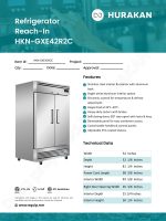 Reach-In single / Double Solid Door HKN-GXE42R2C