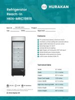 Hurakan HKN-MRC19R1S Single Glass Door Reach-In Refrigerator