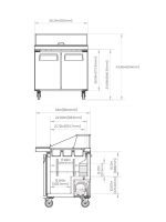 HKN-SPMT36R2C Sandwich Prep Table – 2-Door