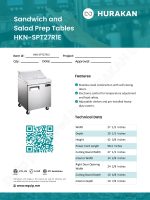 Hurakan HKN-SPT27R1E Stainless Steel Sandwich Prep Table