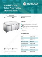 Hurakan HKN-SPT70R3E Sandwich Prep Table