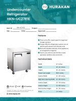 Hurakan HKN-UC27R1E stainless-steel undercounter refrigerator with ventilated cooling system